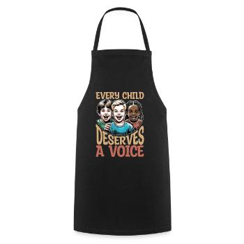 Speech Therapy Every Child Deserves A Pathologist - Cooking Apron - black - Front - AI Model Male 185 dark (185cm)