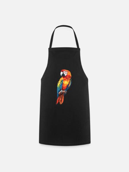 Papageie Papagei - Kochschürze - Schwarz