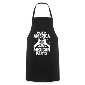 Made In America With Mexican Parts Funny American - Cooking Apron - black - Front - AI Model Male 185 dark (185cm)