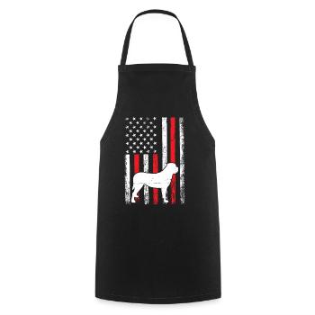Mastiff USA drapeau grand chien drôle Mastiff troupeau - Tablier de cuisine - noir - Devant - AI Model Male 185 dark (185cm)