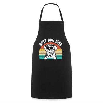 Meilleur chien de tous les temps Retro Mastiff Chien Bullmastiff Large - Tablier de cuisine - noir - Devant - AI Model Male 185 dark (185cm)