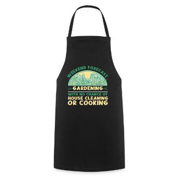 Week-end de jardinage pour les amoureux des plantes - Tablier de cuisine - noir - Devant - AI Model Male 185 dark (185cm)