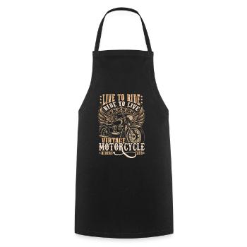 Motorcycle - Cooking Apron - black - Front - AI Model Male 185 dark (185cm)