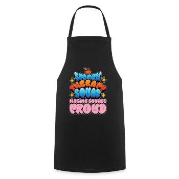 Speech Therapy Squad Making Language Therapist - Cooking Apron - black - Front - AI Model Male 185 dark (185cm)