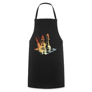 Vintage Chess - Cooking Apron - black - Front - AI Model Male 185 dark (185cm)