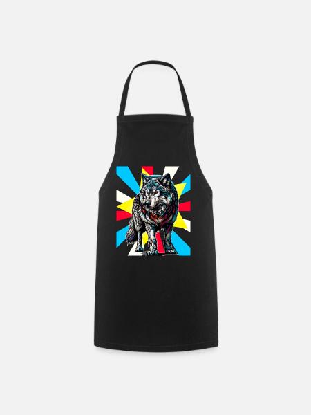 Loups Loups Tattoo - Tablier de cuisine - noir
