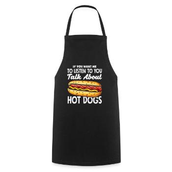 Conversations d’amateurs de hot-dogs Hot-dogs - Tablier de cuisine - noir - Devant - AI Model Male 185 dark (185cm)