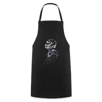 American Football Player Sketch - Cooking Apron - black - Front - AI Model Male 185 dark (185cm)