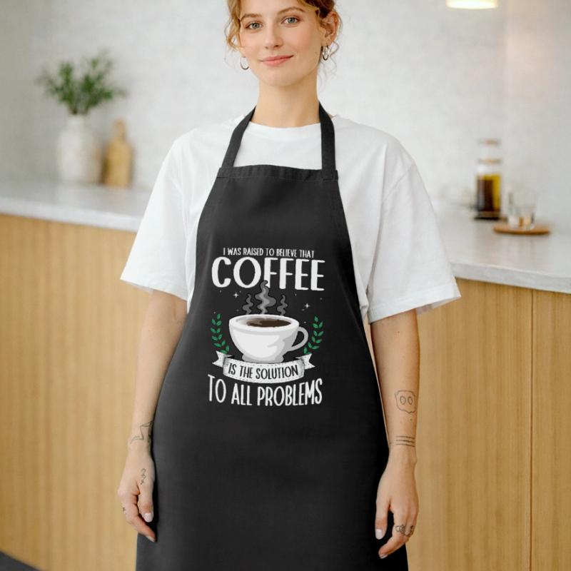 Coffee: the solution to all problems Coffee Cooking Apron
