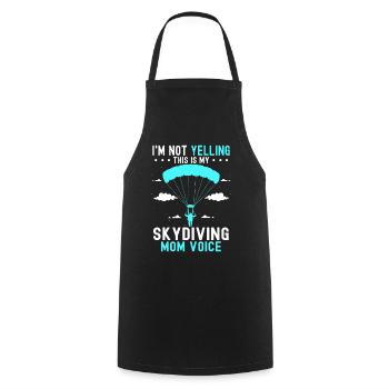 Skydiving Mom Voice - Skydiving - Cooking Apron - black - Front - AI Model Male 185 dark (185cm)