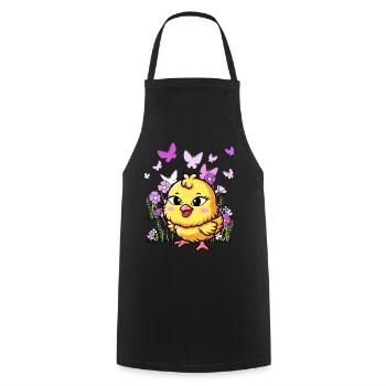 Chick Easter Child Kids - Cooking Apron - black - Front - AI Model Male 185 dark (185cm)