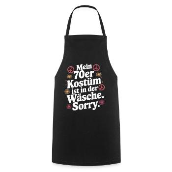 70s Costume Is In The Lingerie 70s Party 70s - Cooking Apron - black - Front - AI Model Male 185 dark (185cm)