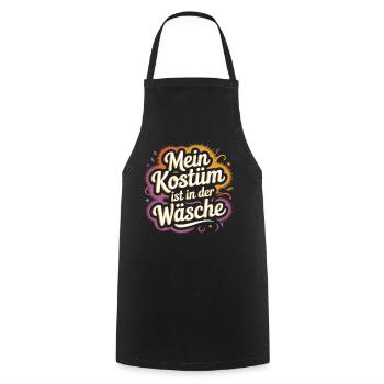 Costume Is In The Lingerie Cologne Carnival Disguise - Cooking Apron - black - Front - AI Model Male 185 dark (185cm)