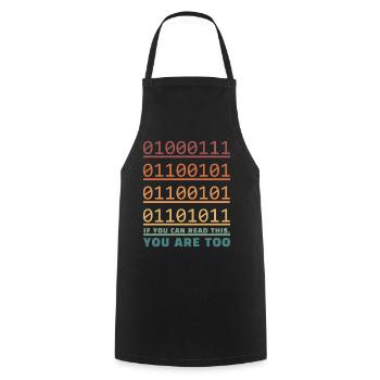 IT Geek, PC Accessories Storage Devices Evolution - Cooking Apron - black - Front - AI Model Male 185 dark (185cm)