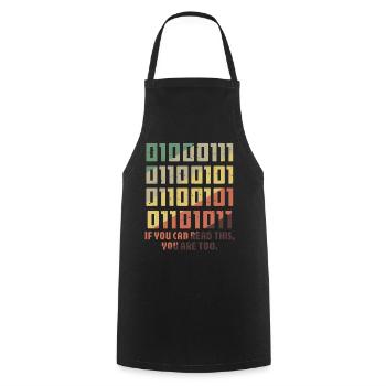 Science Nerd Physique Étudiant Blagues Geek - Tablier de cuisine - noir - Devant - AI Model Male 185 dark (185cm)