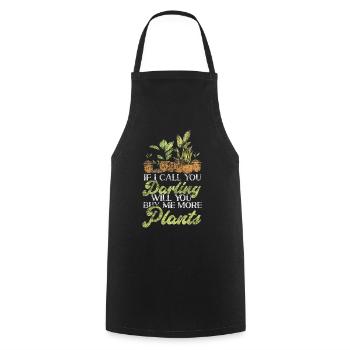 Amateur de plantes jardinant si j’appelle - Tablier de cuisine - noir - Devant - AI Model Male 185 dark (185cm)