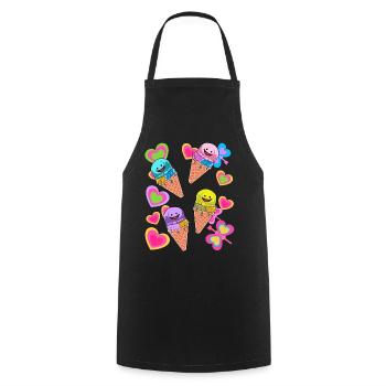 Glace Été Enfant Enfants - Tablier de cuisine - noir - Devant - AI Model Male 185 dark (185cm)