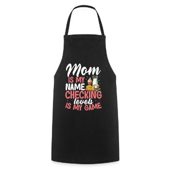 Lactose intolerant Mom Lactose intolerance - Cooking Apron - black - Front - AI Model Male 185 dark (185cm)