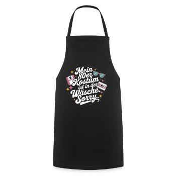 80s Costume Is In The Lingerie 80s Party 80s - Cooking Apron - black - Front - AI Model Male 185 dark (185cm)