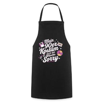 My 90s Costume In The Lingerie Theme Party - Cooking Apron - black - Front - AI Model Male 185 dark (185cm)