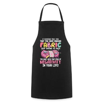 Funny Quilting Sew Fabric Needle Hand Stitching - Cooking Apron - black - Front - AI Model Male 185 dark (185cm)