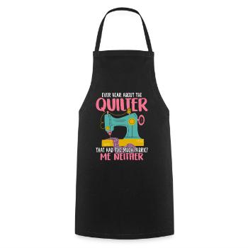 Funny Sewing Needle Crochet Hobbyist Yarn - Cooking Apron - black - Front - AI Model Male 185 dark (185cm)