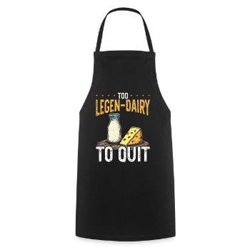 Lactose tolerant Milk lovers Cheese lovers - Cooking Apron - black - Front - AI Model Male 185 dark (185cm)