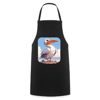 Pelicans Pelican - Cooking Apron - black - Front - AI Model Male 185 dark (185cm)