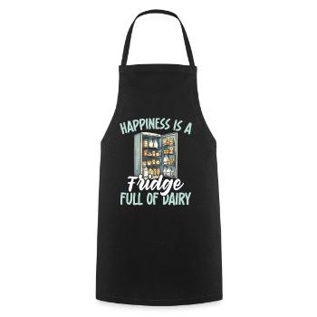 Lactose tolerant Milk lovers Cheese lovers - Cooking Apron - black - Front - AI Model Male 185 dark (185cm)