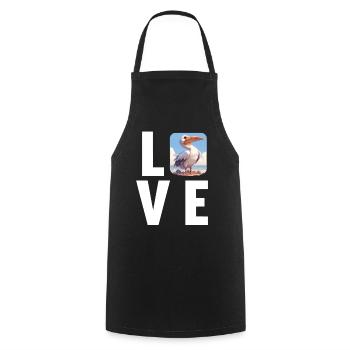 Pelicans Pelican - Cooking Apron - black - Front - AI Model Male 185 dark (185cm)