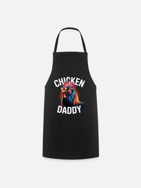 Chicken Daddy Hühner Vatertag Geflügelzüchter Hahn - Kochschürze - Schwarz