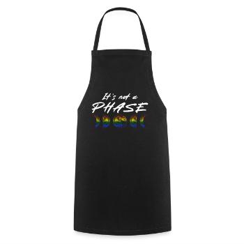 Sympa « Contre le racisme » - Tablier de cuisine - noir - Devant - AI Model Male 185 dark (185cm)