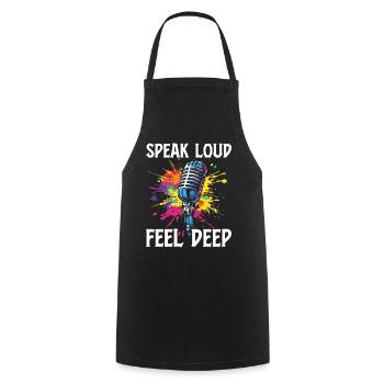 Poetry Slam Rhyme Slam Poetry Poet Poems - Cooking Apron - black - Front - AI Model Male 185 dark (185cm)