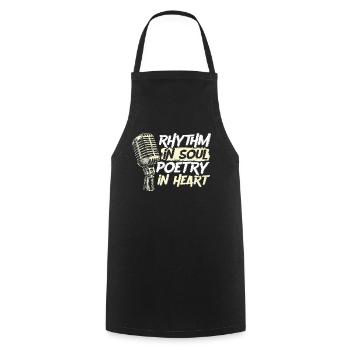 Poésie Slam Comptine Slam Poésie Poète Poète - Tablier de cuisine - noir - Devant - AI Model Male 185 dark (185cm)
