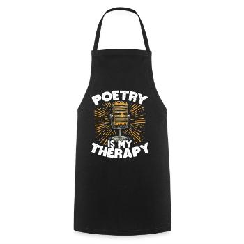 Poetry Slam Reim Slam Poesie Poet Gedichte - Kochschürze - Schwarz - Vorne - AI Model Male 185 dark (185cm)