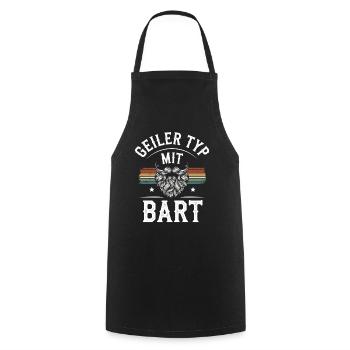 gars avec barbe barbe barbier barbe complète - Tablier de cuisine - noir - Devant - AI Model Male 185 dark (185cm)