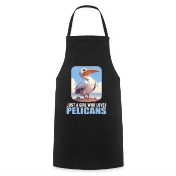Pelicans Pelican - Cooking Apron - black - Front - AI Model Male 185 dark (185cm)