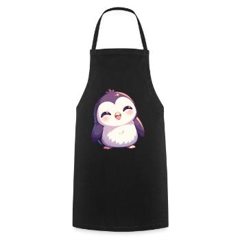 Pinguine Pinguin - Kochschürze - Schwarz - Vorne - AI Model Male 185 dark (185cm)