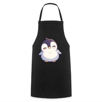 Pinguine Pinguin - Kochschürze - Schwarz - Vorne - AI Model Male 185 dark (185cm)