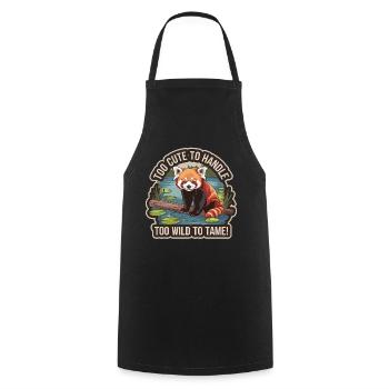 Trop mignon à manipuler, trop sauvage à apprivoiser - Tablier de cuisine - noir - Devant - AI Model Male 185 dark (185cm)