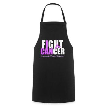 Combattre le cancer du pancréas Tumeur exocrine - Tablier de cuisine - noir - Devant - AI Model Male 185 dark (185cm)