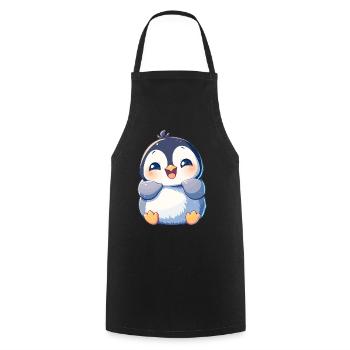Pinguine Pinguin - Kochschürze - Schwarz - Vorne - AI Model Male 185 dark (185cm)