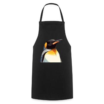Pinguine Pinguin - Kochschürze - Schwarz - Vorne - AI Model Male 185 dark (185cm)