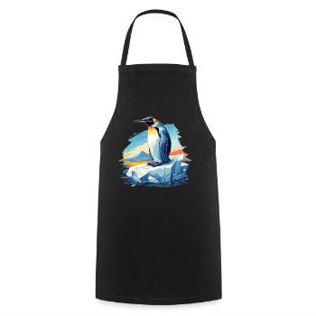 Pinguine Pinguin - Kochschürze - Schwarz - Vorne - AI Model Male 185 dark (185cm)