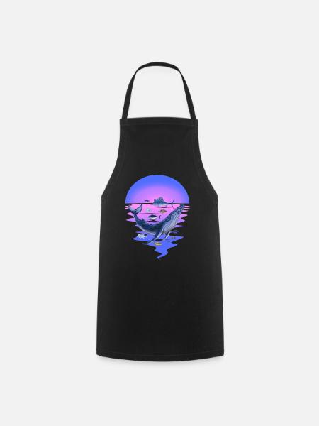 Animaux marins Mammifère marin Poisson Poisson Océan Fin - Tablier de cuisine - noir