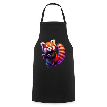 Petit panda - Tablier de cuisine - noir - Devant - AI Model Male 185 dark (185cm)
