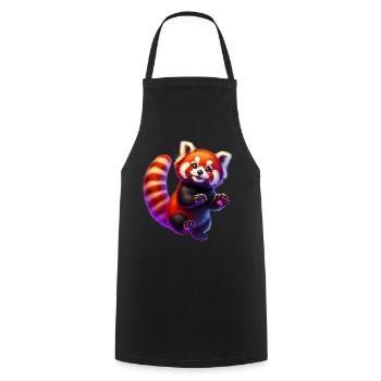 Petit panda - Tablier de cuisine - noir - Devant - AI Model Male 185 dark (185cm)