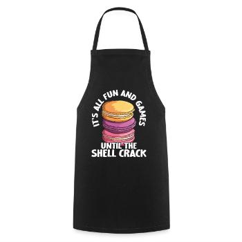Macaron Baker Chef pâtissier Amateur de macarons - Tablier de cuisine - noir - Devant - AI Model Male 185 dark (185cm)