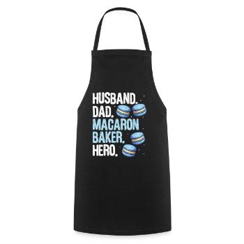 Macaron Baker Pastry Chef Macaron Lover - Cooking Apron - black - Front - AI Model Male 185 dark (185cm)