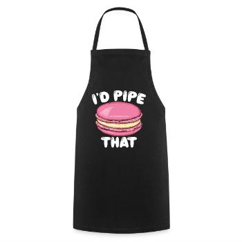 Macaron Baker Pastry Chef Macaron Lover - Cooking Apron - black - Front - AI Model Male 185 dark (185cm)